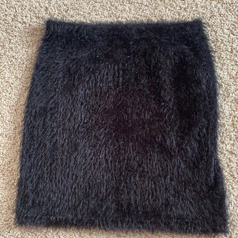 Black Fur Skirt